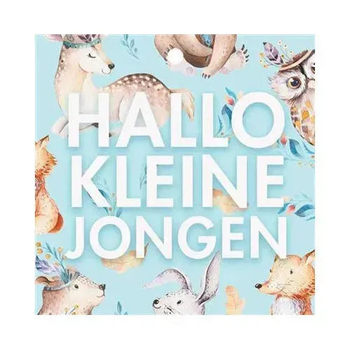 Hallmark Mini Geboortekaartje - Hallo Kleine Jongen 7,5x7,5 cm - Tiny Giggles