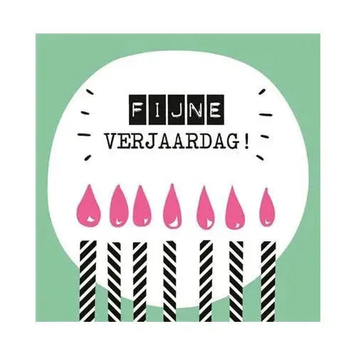 Hallmark Mini Verjaardagskaartje - Fijne Verjaardag 7,5x7,5 cm - Tiny Giggles