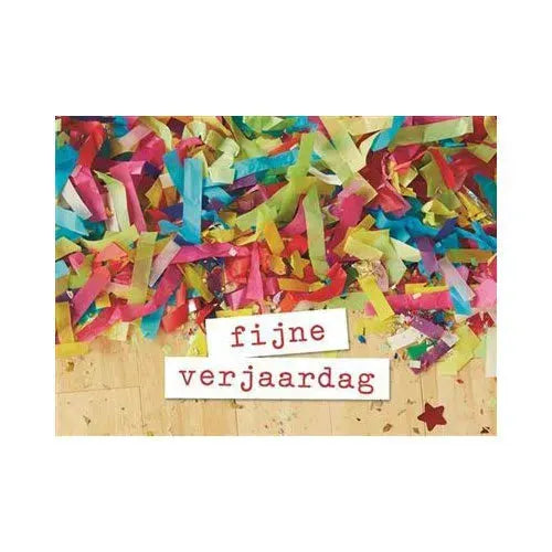 Hallmark Mini Verjaardagskaartje - Fijne Verjaardag Confetti 5x7 cm - Tiny Giggles