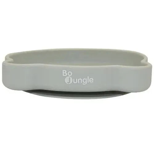 Bo Jungle B-Suction Beer Grijs Bord - Tiny Giggles