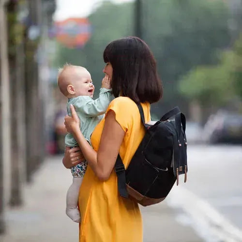 Babymel Robyn Convertible Backpack Black Luiertas - Tiny Giggles