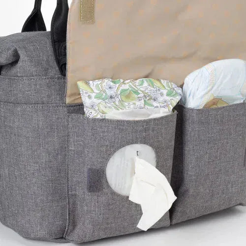 Babymel Jade Eco Grey Luiertas - Tiny Giggles