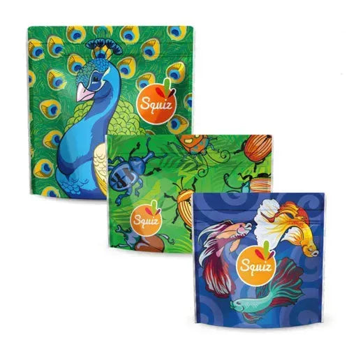 Squiz 3-Pack Multifunctionele Snackzakjes - De Flamboyante Collectie - Tiny Giggles