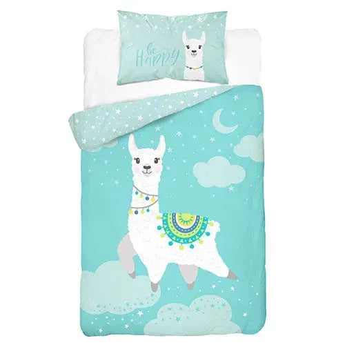 Mayamoo Bamboe Dekbedovertrekset Lama Mint 100x135cm - Tiny Giggles