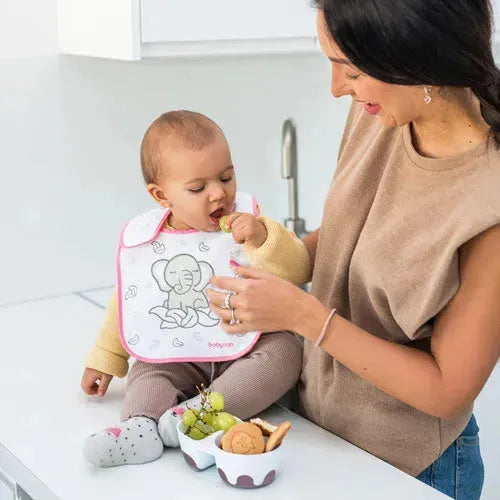 Babyono 2-Delig Paars Kommetje met Lepel - Tiny Giggles