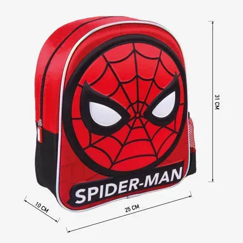 Marvel Spider-Man Rood 3D Rugzakje Met Waterfles - Tiny Giggles