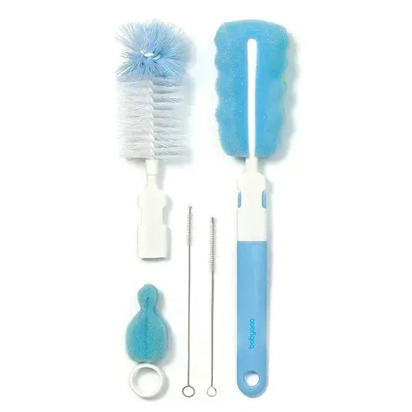 Babyono Fles & Speen Borstel Set Blauw - Tiny Giggles