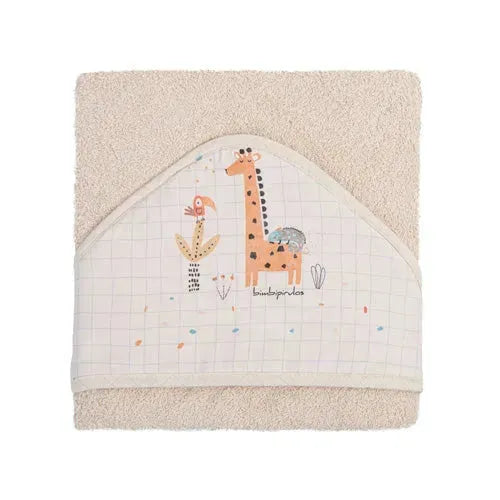 BimbiDreams Badcape - Kenia 100x100cm Beige - Tiny Giggles