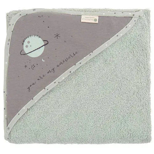 BimbiDreams Badcape - Planet Green 100x100cm - Tiny Giggles