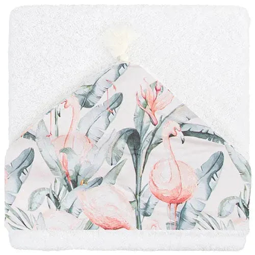 BimbiDreams Badcape - Flamingo 100x100cm - Tiny Giggles