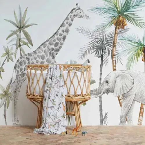 BimbiDreams Bamboe Hydrofiel Multidoek - Africa 120x120 cm - Tiny Giggles