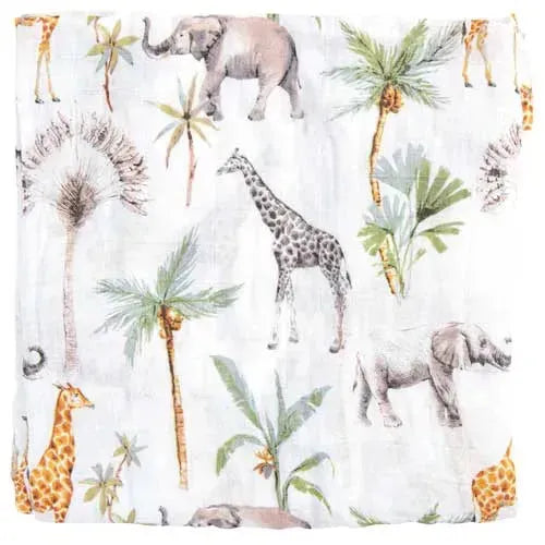 BimbiDreams Bamboe Hydrofiel Multidoek - Africa 120x120 cm - Tiny Giggles