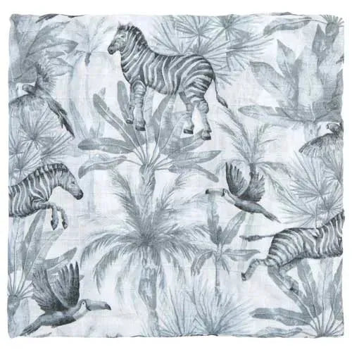 BimbiDreams Bamboe Hydrofiel Multidoek - Zebra 120x120 cm - Tiny Giggles