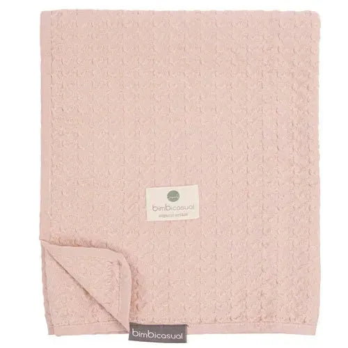 BimbiDreams Gehaakte Deken - Stone Washed Roze 95x75 cm - Tiny Giggles