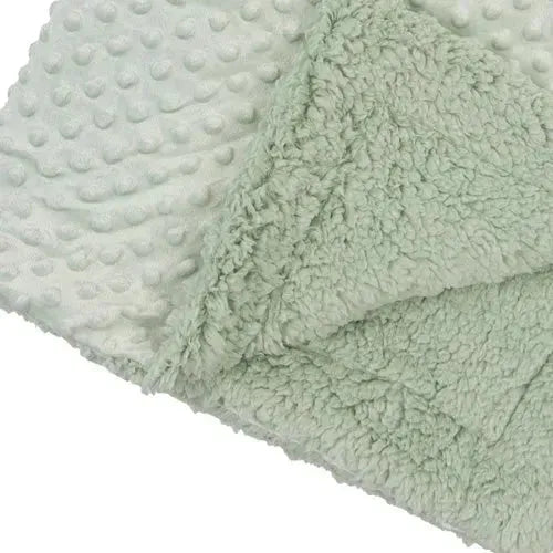 BimbiDreams Microvezel Deken Nopjes Sherpa - Mint 80x110 cm - Tiny Giggles