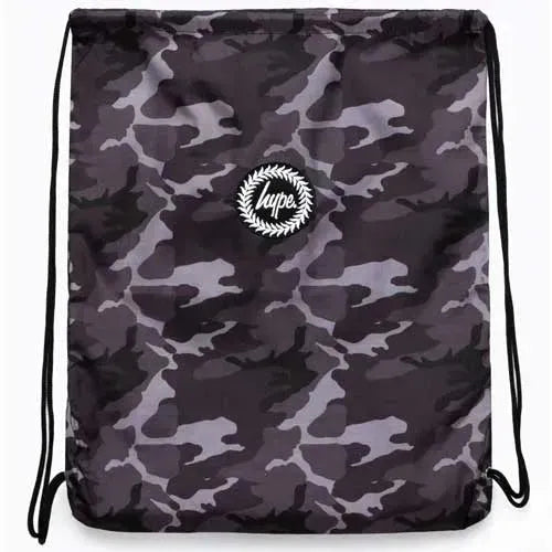 Hype Black & Grey Mono Camo Gymtas - Tiny Giggles