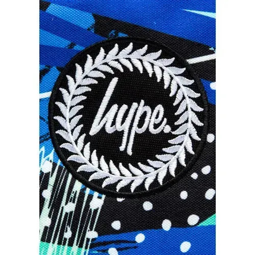 Hype Blue & Green Geo Scribble Rugzak - Tiny Giggles