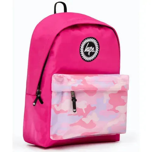 Hype Hot Pink Camo Pocket Rugzak - Tiny Giggles