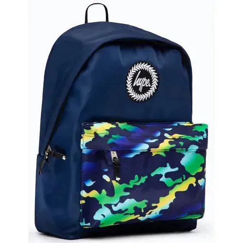 Hype Navy With Camo Gradients Rugzak - Tiny Giggles