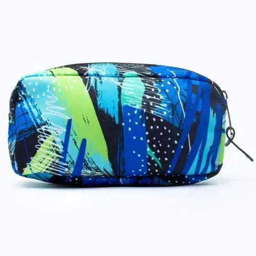 Hype Blue & Green Geo Scribble Etui - Tiny Giggles