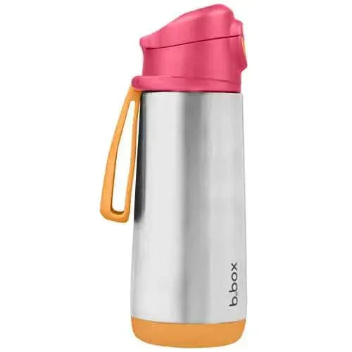 b.box 500ml Insulated Sport Spout Bottle - Strawberry Shake - Tiny Giggles