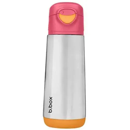 b.box 500ml Insulated Sport Spout Bottle - Strawberry Shake - Tiny Giggles