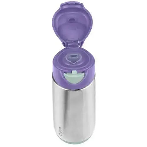 b.box 500ml Insulated Sport Spout Bottle - Lilac Pop - Tiny Giggles