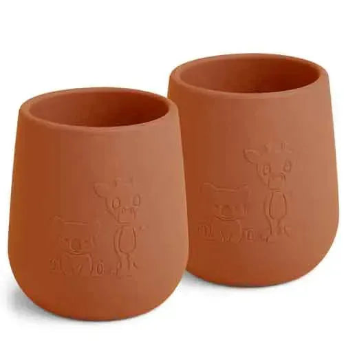 nuuroo Abel Siliconen Beker Caramel Café - 2-pack - Tiny Giggles