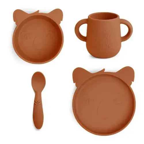 nuuroo Lykke Siliconen Dinerset Koala Caramel Café - 4-pack - Tiny Giggles