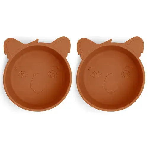 nuuroo Alex Siliconen Kom Koala Caramel Café - 2-pack - Tiny Giggles