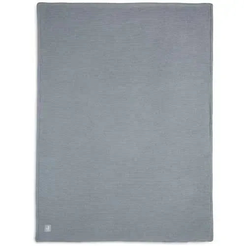 Jollein Deken Ledikant 100x150cm Basic Knit - Stone Grey/Fleece - Tiny Giggles