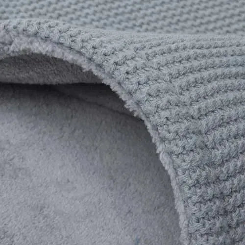 Jollein Deken Ledikant 100x150cm Basic Knit - Stone Grey/Fleece - Tiny Giggles