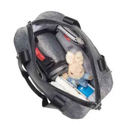 Storksak Stevie Luxe Scuba Grey Luiertas - Tiny Giggles