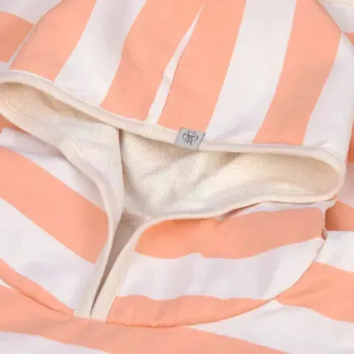 Lässig UV Strandponcho Block Stripes Milky/Peach - Tiny Giggles