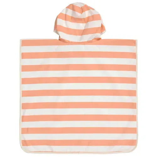 Lässig UV Strandponcho Block Stripes Milky/Peach - Tiny Giggles