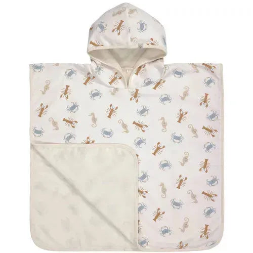 Lässig UV Strandponcho Sea Animals Milky - Tiny Giggles