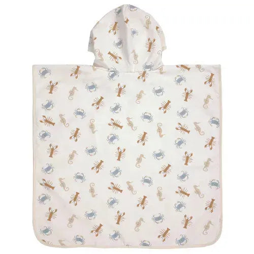 Lässig UV Strandponcho Sea Animals Milky - Tiny Giggles