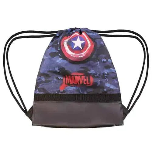 Captain America Storm Blauw Gymtas - Tiny Giggles