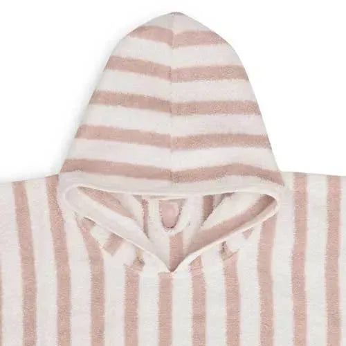 Jollein Badponcho Stripe Terry Wild Rose GOTS - Tiny Giggles