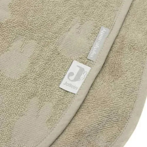 Jollein Badponcho Badstof Miffy Jacquard Olive Green - Tiny Giggles