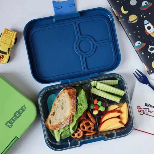 Yumbox Panino Bento 4 Vakken Shark Monte Carlo Blue - Tiny Giggles