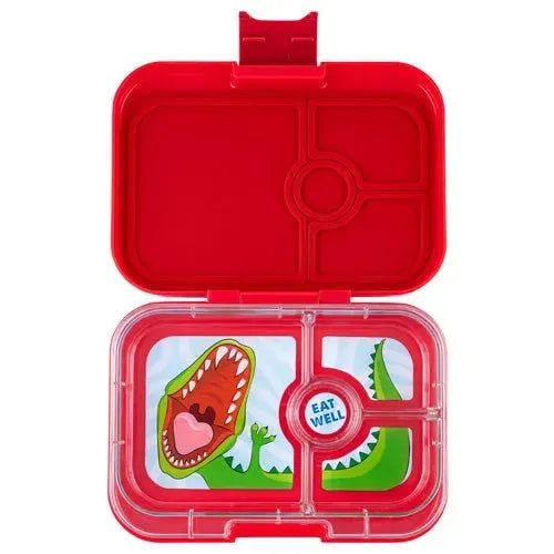 Yumbox Panino Bento 4 Vakken Dinosaur Wow Red - Tiny Giggles