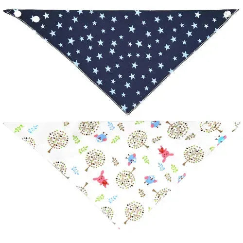 Sterren en Bomen Bandana Slabbetjes - Set van 2 - Tiny Giggles