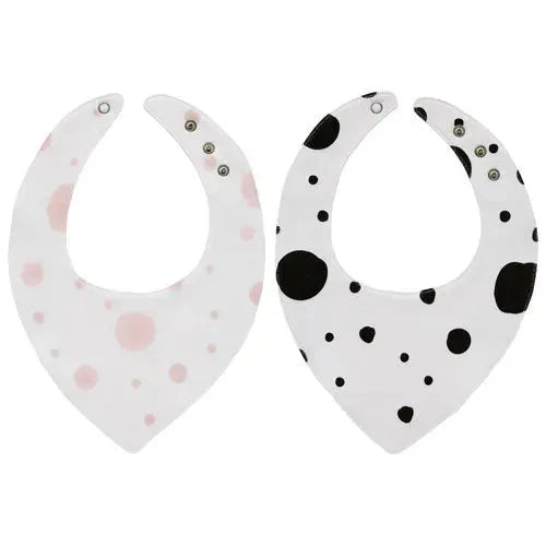 Meyco Bandana Dots Roze/Dots Zwart - Set van 2 - Tiny Giggles