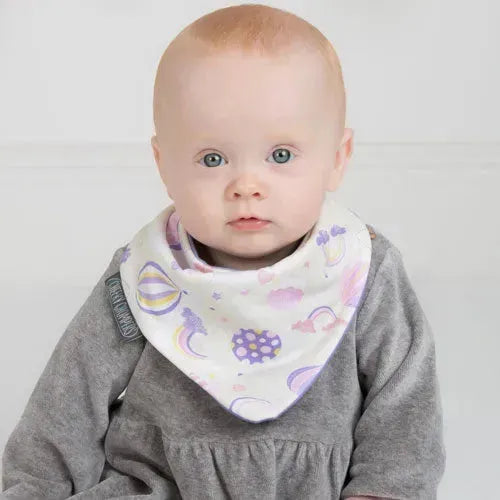 Cheeky Chompers Pink Rainbow & Stripes Neckerbibs - Set van 2 - Tiny Giggles