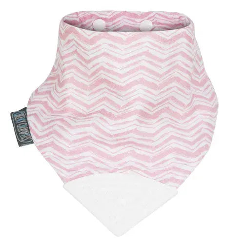 Cheeky Chompers Bib Rosy Days Muslin Neckerchew - Tiny Giggles