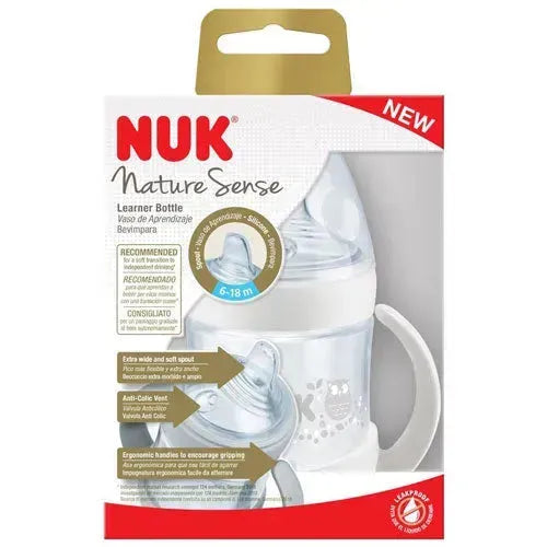 NUK Nature Sense Leer Beker Wit - Tiny Giggles