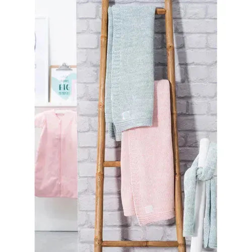 Jollein Deken 75x100cm Melange knit soft pink - Tiny Giggles