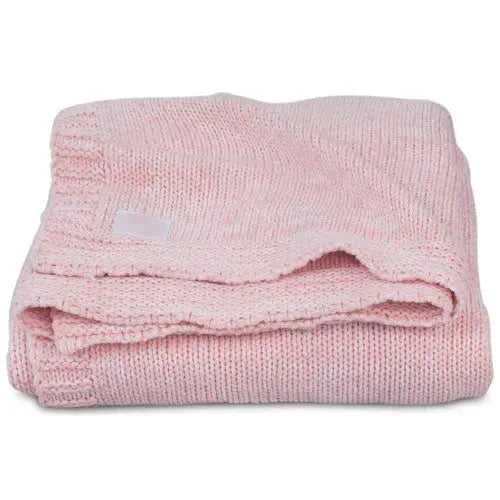 Jollein Deken 75x100cm Melange knit soft pink - Tiny Giggles