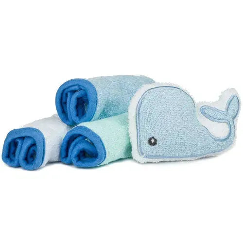 Babyono Blauw Wasdoekjes 3 Stuks + Spons - Tiny Giggles